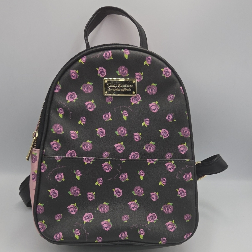Juicy Couture Black Floral Backpack